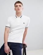 Fred Perry Reissues Single Tipped Polo In White - White