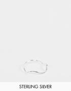 Asos Design Sterling Silver Ring In Wiggle Design - Silver