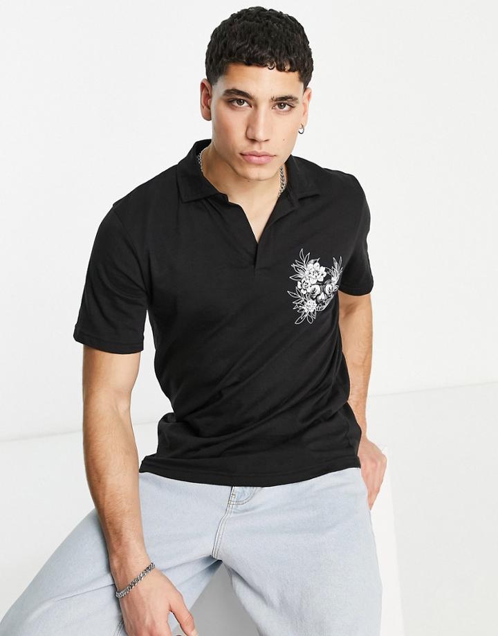 Bolongaro Trevor Polo With Embroidery In Black