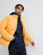 Asos Puffer Jacket In Ripstop In Yellow - Yellow