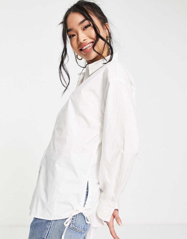 Urban Revivo Oversized Shirt In White