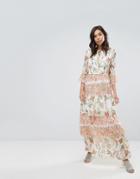 Vero Moda Maxi Floral Ruffle Dress - Multi