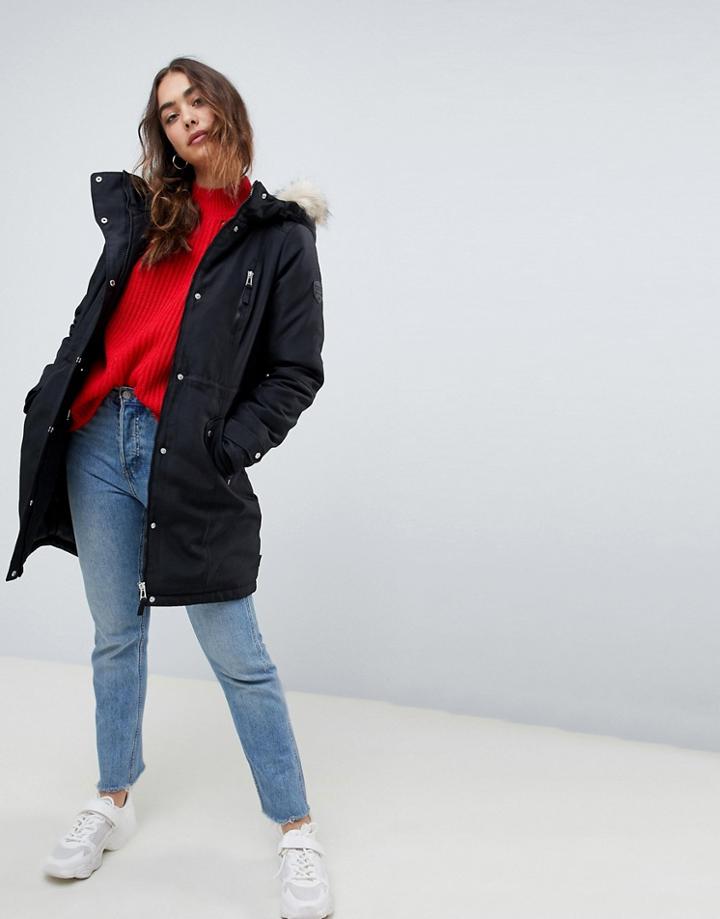 Vero Moda Faux Fur Hooded Parka