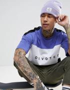 Asos Patch Beanie In Lilac - Purple