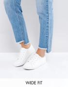 New Look Wide Fit Lace Up Sneaker - White