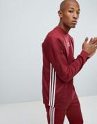 Adidas Originals Authentic Long Sleeve Top In Red Dj2868 - Red