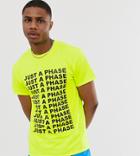 The Ragged Priest Slogan T-shirt In Neon-yellow