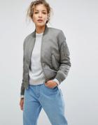 Wood Wood Gabriella Bomber Jacket - Gray