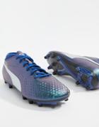 Puma Soccer One 4 Firm Ground Boots In Navy 104749-03 - Navy