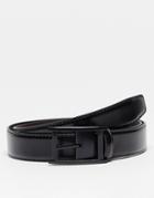 Gianni Feraud Belt In Black With Matte Black Buckle