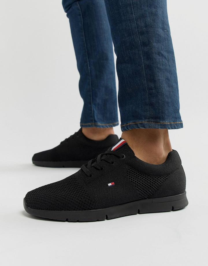 Tommy Hilfiger Tobias Knit Sneaker In Black - Black