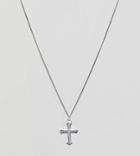 Asos Sterling Silver Cross Necklace - Silver