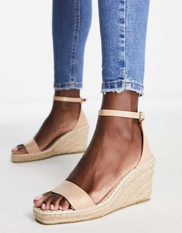 Truffle Collection Espadrille Wedges In Beige In Beige-neutral