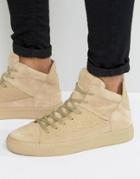 Religion League Hi Top Suede Sneakers - Beige