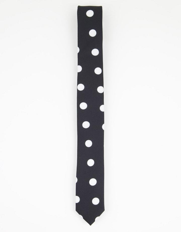 Devils Advocate Polka Dot Tie-black