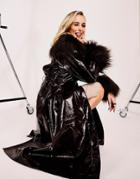 Asos Design Vinyl 70s Longline Coat In Dark Brown