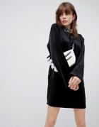 Cheap Monday Velour Mini Dress With Organic Cotton - Black