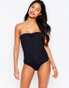 Melissa Odabash Rouched Bandeau Swimsuit - Black