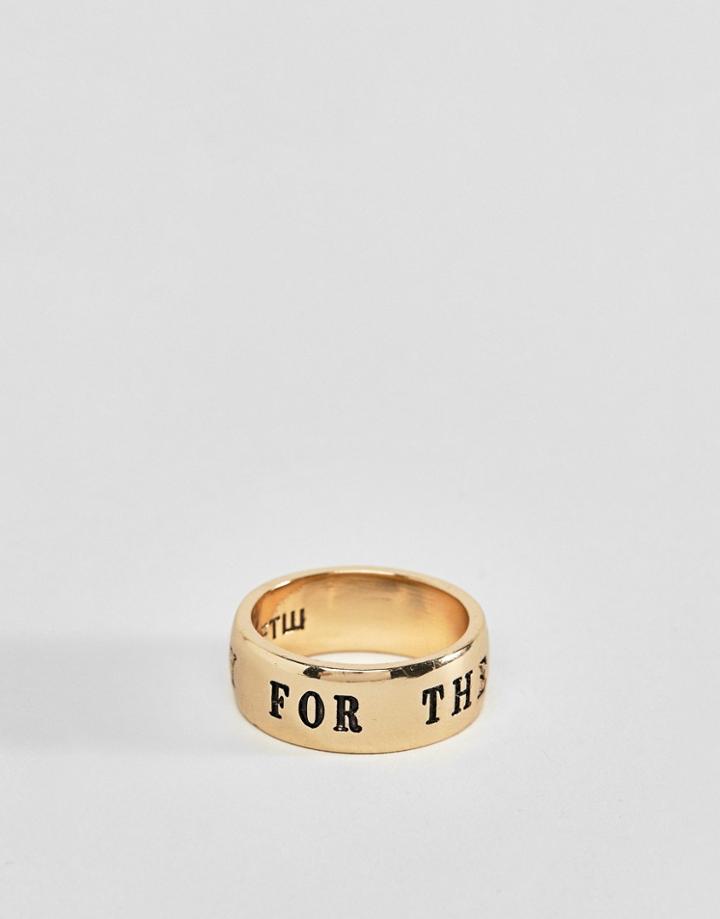 Wftw Band Ring In Gold - Gold