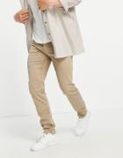 Only & Sons Slim Fit Jeans In Beige-neutral