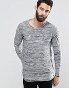 Only & Sons Spacedye Knitted Sweater - Light Gray Marl