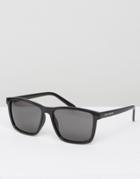 Cheap Monday Shield Sunglasses With Flat Top In Black - Black