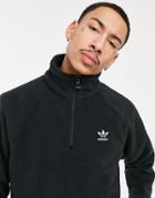 Adidas Adicolor Polar Fleece Half-zip Sweatshirt In Black