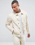 Esprit White Denim Jacket With Distressed Details - White