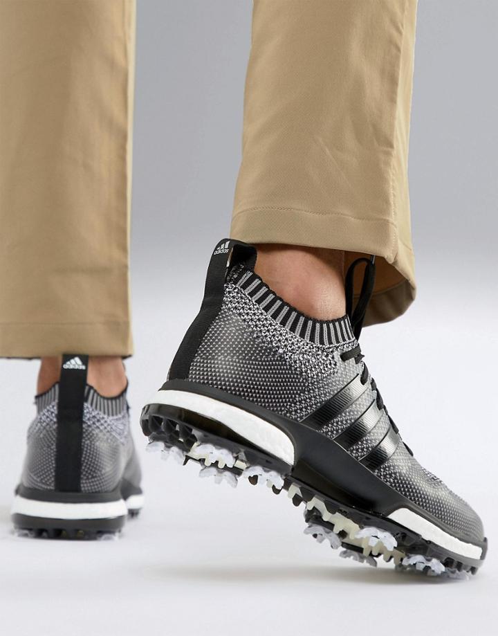 Adidas Golf Tour 360 Knit Boost Shoes In Black F33629 - Black