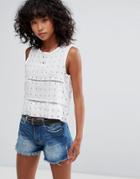 D.ra Selma Cropped Blouse - White