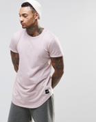 Sixth June T-shirt With Curved Hem - Stone Pink