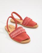 Kaltur Clay Raffia Menorcan Sandals - Red
