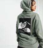 The North Face Graphic Hoodie In Green - Exclusive To Asos-yellow