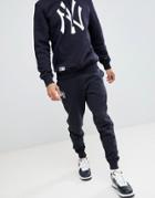 New Era New York Yankees Joggers With Large Logo In Navy - Navy