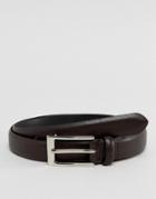 Ben Sherman Smart Skinny Belt In Brown Etched - Brown