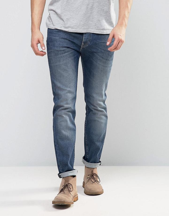 Lee Jeans Rider Stretch Skinny Jeans In Blue Gloss - Blue