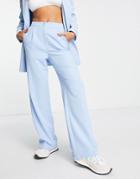 Miss Selfridge Dad Pants In Pale Blue-yellow