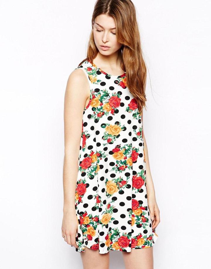Ax Paris Swing Dress In Spot