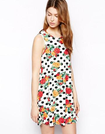 Ax Paris Swing Dress In Spot