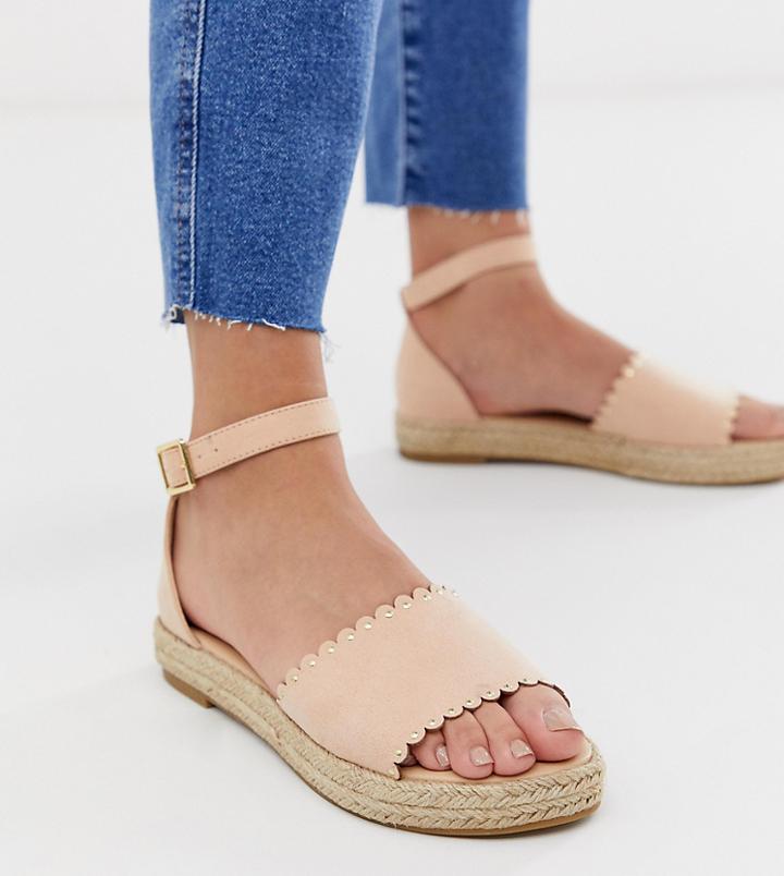Oasis Flatform Espadrille Sandals In Pink - Pink