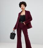 Warehouse Flare Cord Pants In Berry - Purple