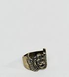 Asos Plus Lion Ring In Burnished Gold - Gold
