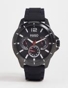 Hugo Silicone Strap Watch In Black 1530193