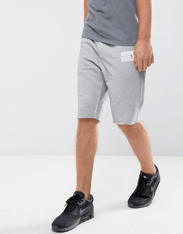 Religion Jersey Oil Wash Shorts - Gray