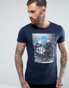 Boss Orange By Hugo Boss Totally 1 Twitter Graphic T-shirt Navy - Navy
