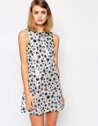 Reclaimed Vintage X Liquid Lunch Metallic Shift Dress - Silver