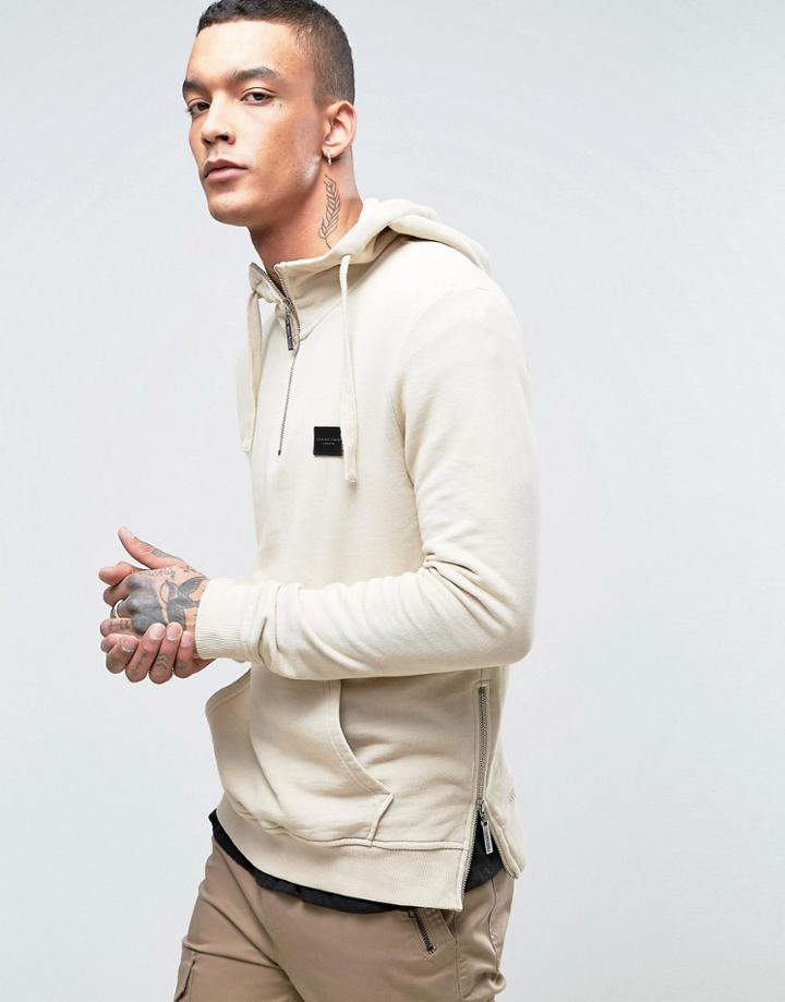 Criminal Damage Rustic Hoodie - Beige