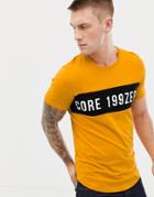 Jack And Jones Core Colored Block Tee - Orange