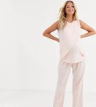 Asos Design Maternity Mix & Match Jersey Pants-pink
