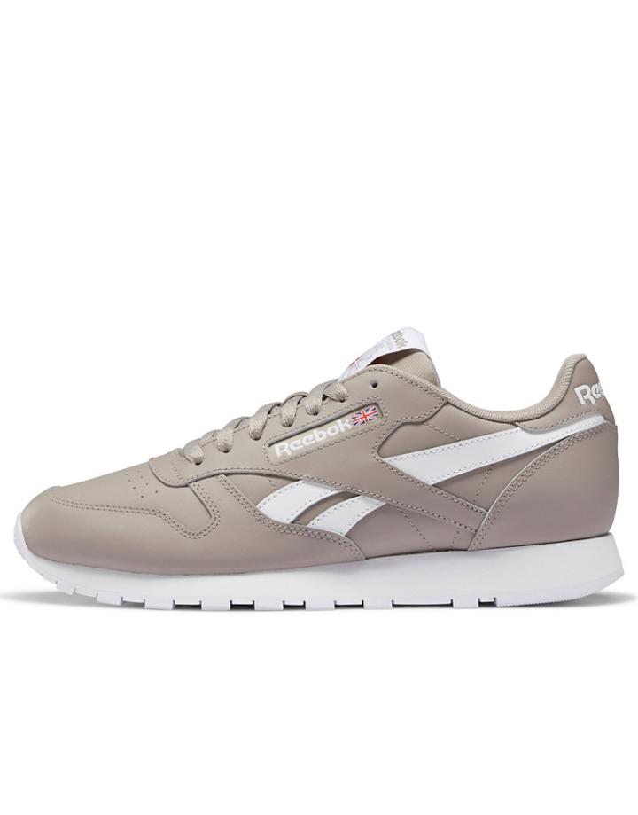 Reebok Classic Leather Sneakers In Gray-grey
